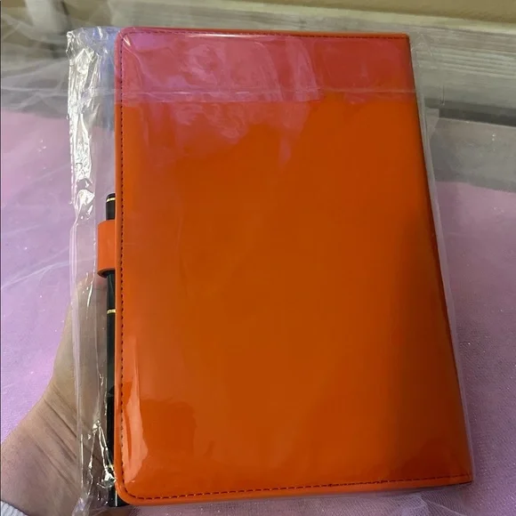 Hermès Orange Leather Notebook Cover - Picture 6 of 8